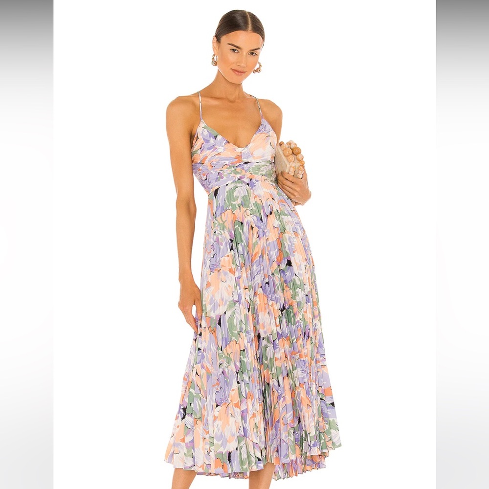 Astr the label Blythe Dress in Coral Multi